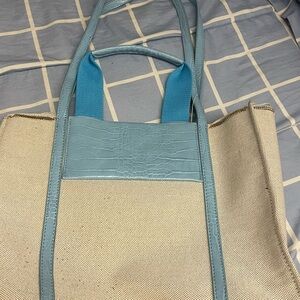 Ego Blue and Cream Tote Bag